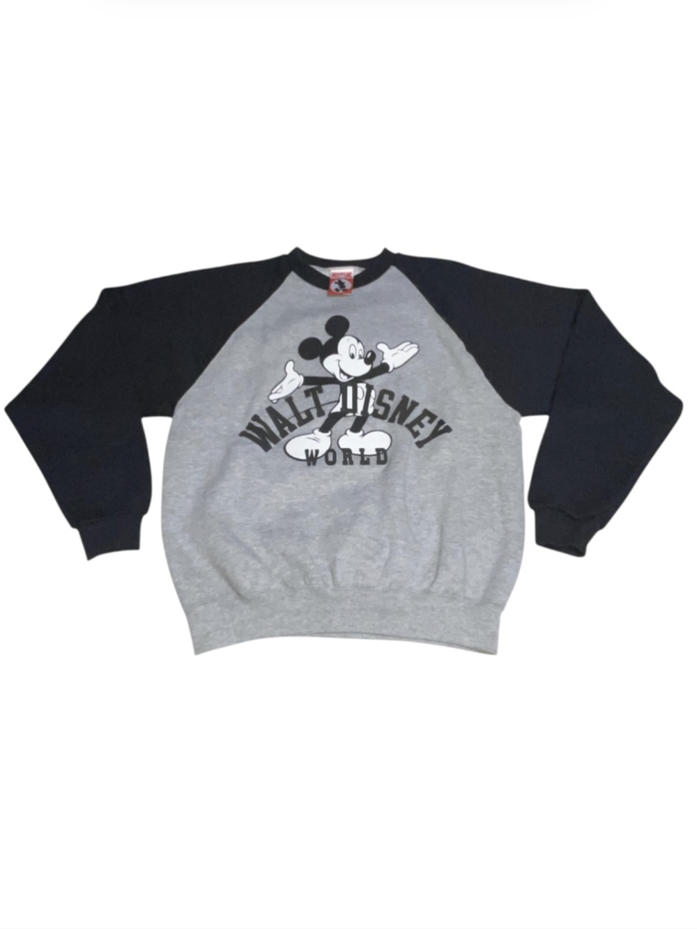 Vintage 90s Mickey Mouse Crewneck Sweatshirt Mens S Walt Disney World Black USA